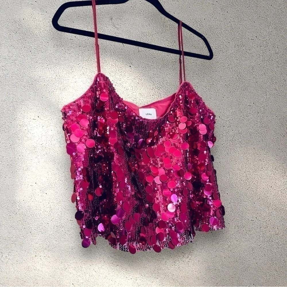 Lena | Sequin Camisole Top | Size Large - Picture 2 of 7